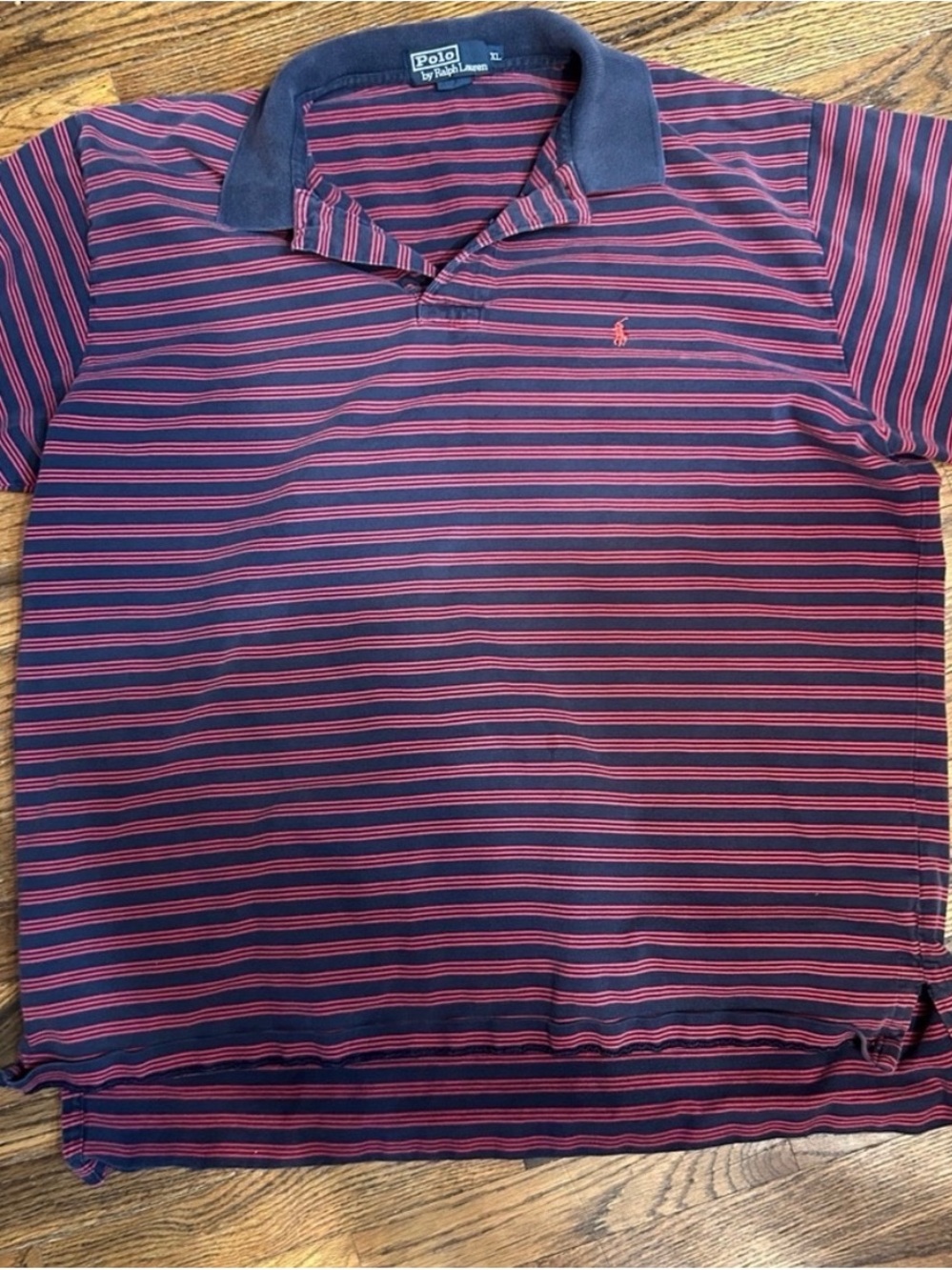 Polo by Ralph Lauren Navy and Red Striped Polo